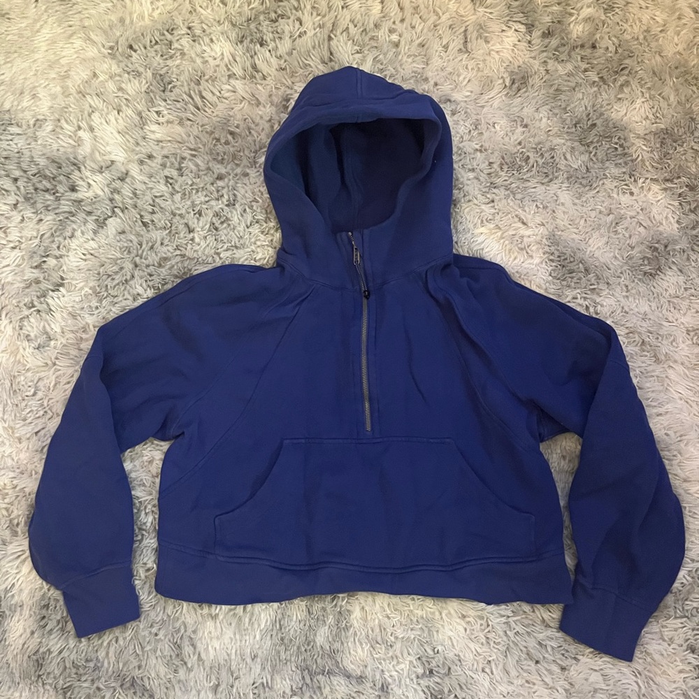 Lululemon Scuba Oversized Half Zip Hoodie Size 6 Purple Color